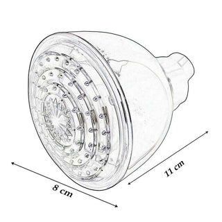Soffione doccia tondo con led rgb Ø 8 cm cromoterapia multicolore