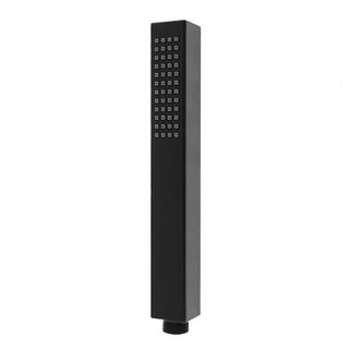 Doccino quadrato slim nero soffione doccia attacco 1/2"