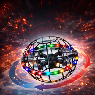 Drone ball a LED RGB racchiuso in una palla da calcio antiurto 360°