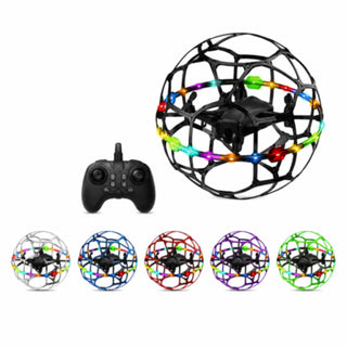 Drone ball a LED RGB racchiuso in una palla da calcio antiurto 360°