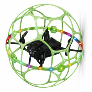 Drone ball a LED RGB racchiuso in una palla da calcio antiurto 360°