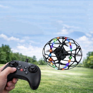 Drone ball a LED RGB racchiuso in una palla da calcio antiurto 360°