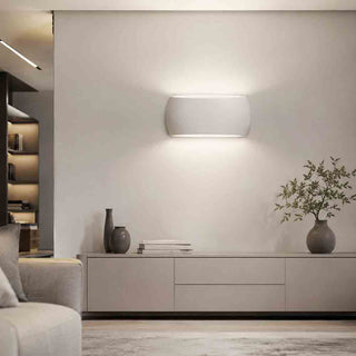 Applique da parete ovale in gesso a doppia emissione di luce R7S