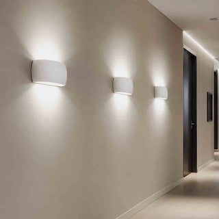 Applique da parete ovale in gesso a doppia emissione di luce R7S
