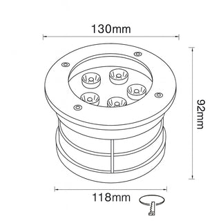 Faretto incasso calpestabile 5 led 5 watt luce 6500k 3000k 4000k IP67