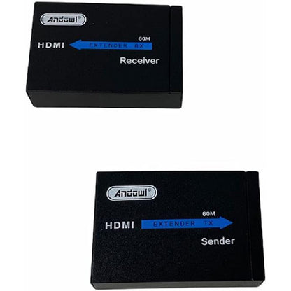 Estensore extender di segnale HDMI distanza 60 metri  cavo rete extender RJ45 cat5 cat6