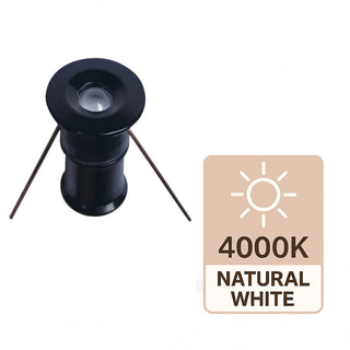 Mini faretto incasso nero cielo stellato 1W punto luce IP65