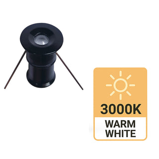 Mini faretto incasso nero cielo stellato 1W punto luce IP65