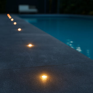 Mini faretto incasso nero cielo stellato 1W punto luce IP65