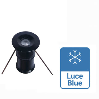 Mini faretto incasso nero cielo stellato 1W punto luce IP65