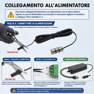 Mini faretti LED spot punto luce da incasso 0,1W 12V in alluminio