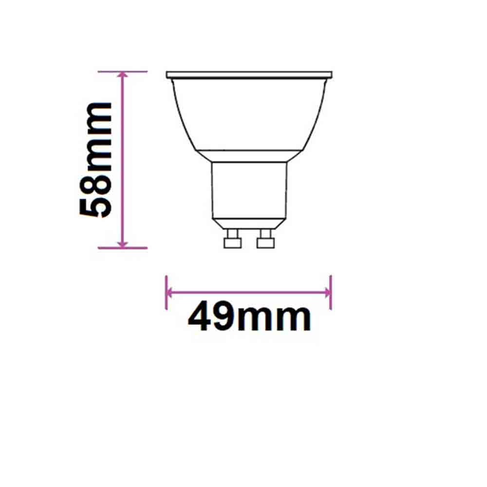 Set 6 Faretto led 8 watt attacco GU10 luce calda 3000k naturale 4000k e fredda 6500k lampada per portafaretti