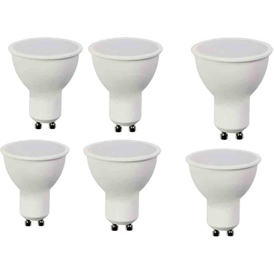 Set 6 Faretto led 8 watt attacco GU10 luce calda 3000k naturale 4000k e fredda 6500k lampada per portafaretti