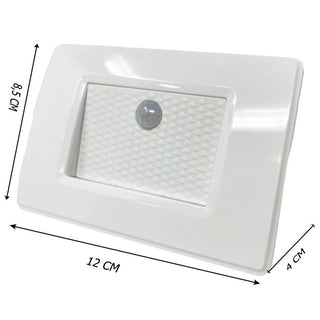 Segnapassi con placca nera sensore movimento pir 1,3W cassetta 503