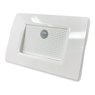 Segnapassi con placca nera sensore movimento pir 1,3W cassetta 503