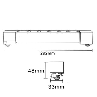 Faretto track 12W 6 LED binario monofase bianco nero 3000K 6500K 4000k