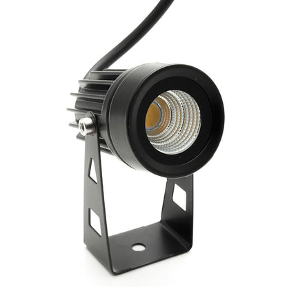 Faretto a led cob nero per esterno 3,5 watt con staffa orientabile da soffitto o parete a luce blu 360 lumen IP65