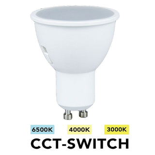 Faretto led GU10 7 watt tecnologia CCT 3IN1 luce 6500k 3000k 4000k