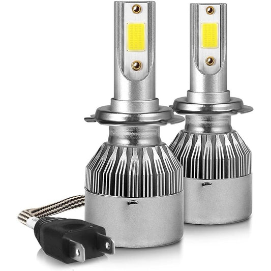 Lampadine led cob fari per auto H7 luce bianca fredda 6000k 12 volt 24 volt luce 360°coppia lampade di ricambio