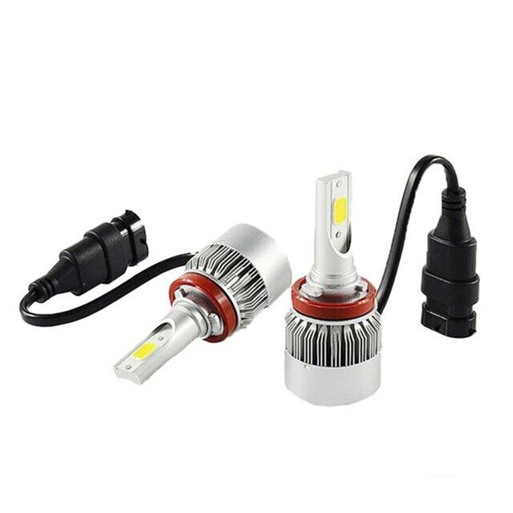 Lampadine led cob fari per auto H11 luce bianca fredda 6000k 12 volt 24 volt luce 360°coppia lampade di ricambio