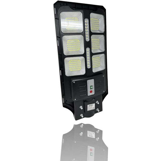 Faro stradale a led con pannello solare 100 watt lampione con sensore crepuscolare e di movimento telecomando IP65 6500k