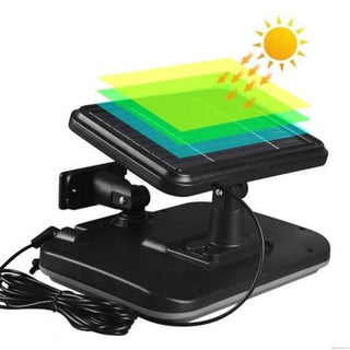 Faro LED pannello solare sensore crepuscolare movimento 6500k IP65