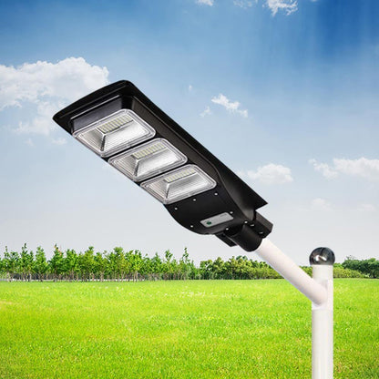 Faro 150 led con pannello solare 90 watt armatura stradale con sensore di movimento crepuscolare telecomando IP65 palo in omaggio