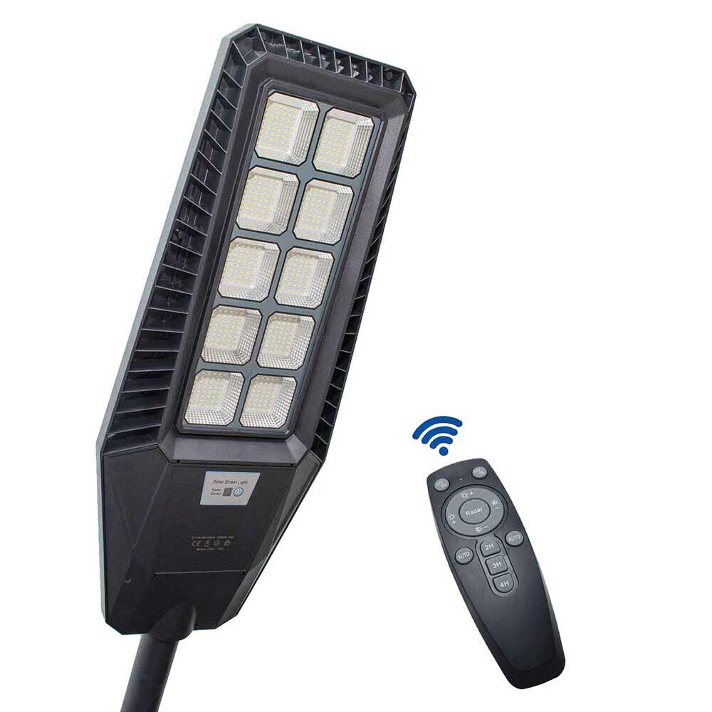 Faro armatura stradale con pannello solare 170 watt lampada fotovoltaico con sensore crepuscolare