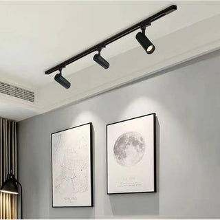 Faretto binario monofase led cob 30 watt nero luce 6500k 3000k 4000k
