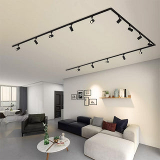 Faretto binario monofase led cob 30 watt nero luce 6500k 3000k 4000k