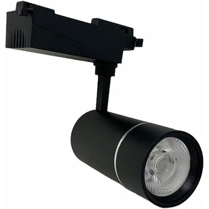 Faretto da binario monofase led cob 30 watt scocca nera faro soffitto proiettore luce frdda 6500k calda 3000k naturale 4000k