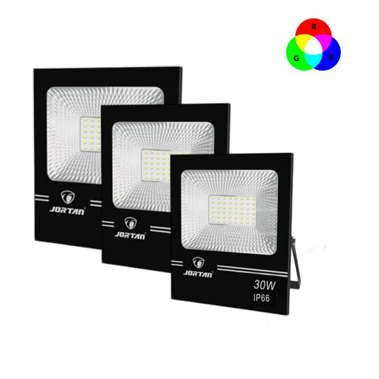 Faro led ultra slim rgb multicolore da 30 50 100 watt illuminazione per interno e esterno proiettore luce colorata con telecomando