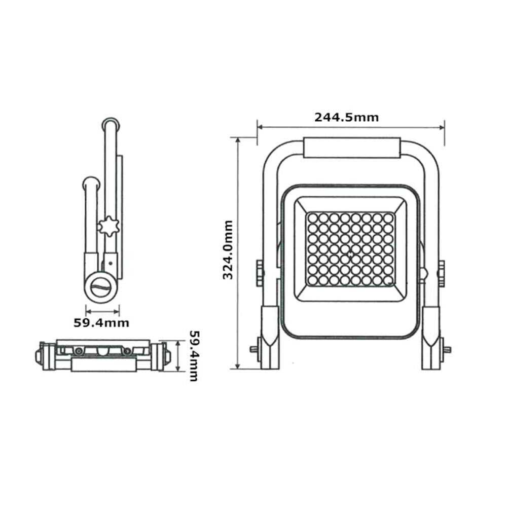 Faro da lavoro a led 50 watt faretto ricaricabile usb portatile emergenza IP65 luce fredda 6500k