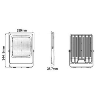 Faro led ultra slim 200 watt per esterno ip65 luce 6500k 3000k 4000k