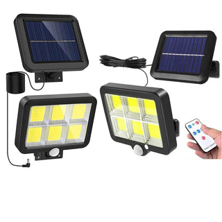 Faro LED pannello solare sensore crepuscolare movimento 6500k IP65