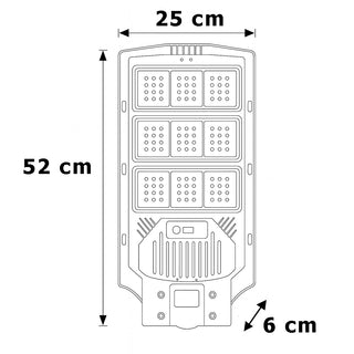 Faro stradale solare 450 led 1000W sensore crepuscolare movimento IP66
