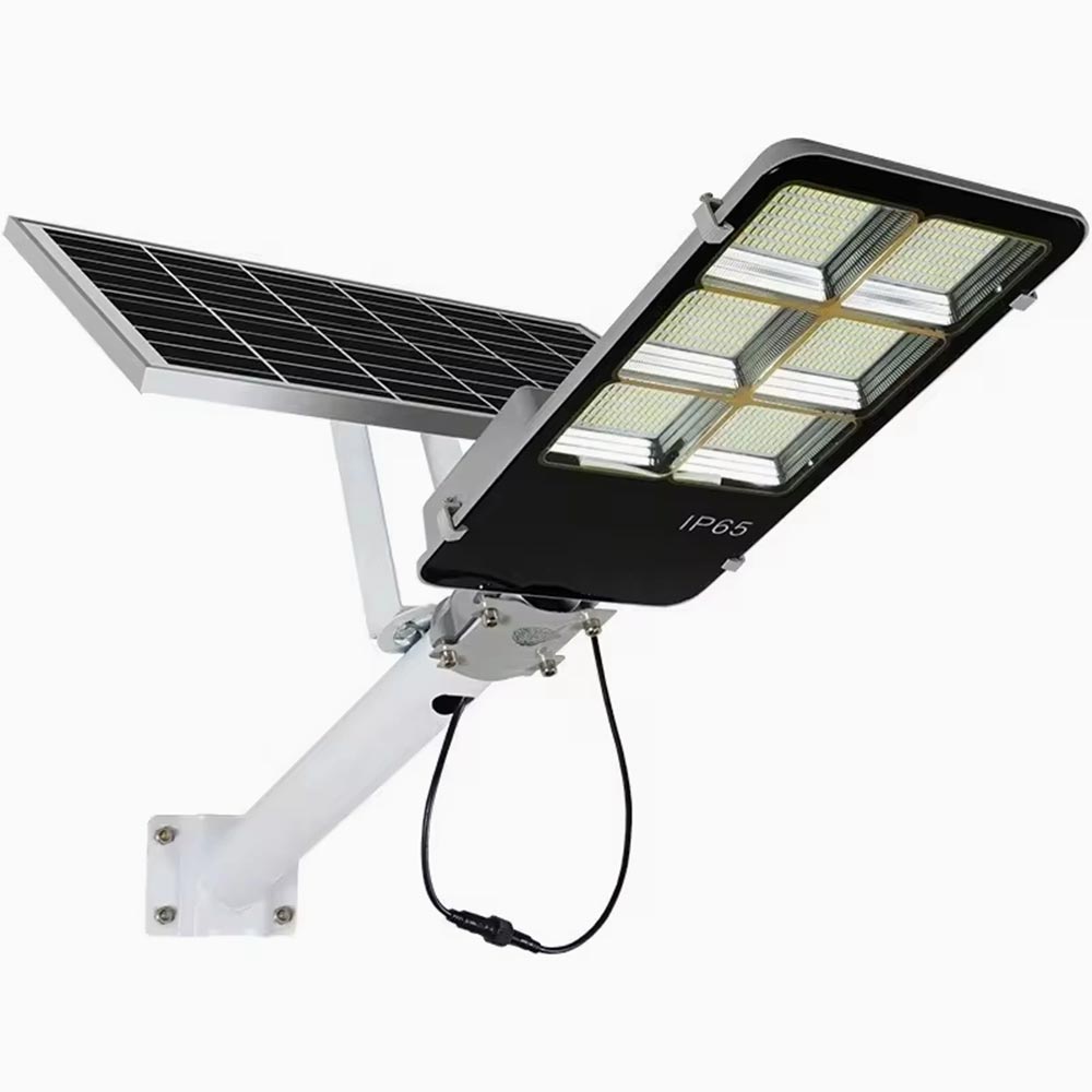 Faro a led con pannello solare 400 watt con telecomando staffa armatura stradale per esterno IP66 luce fredda 6500k