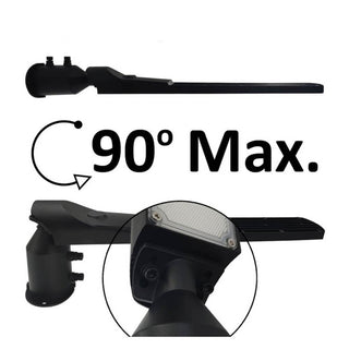 Faro lampione stradale led 100W inclinabile 90° a luce 6500k IP65