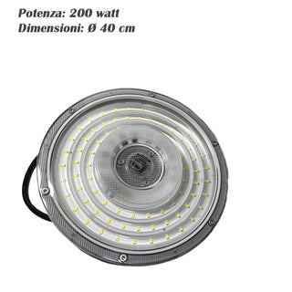 Faro led industriale 50 100 150 200 watt cappellone ufo IP65 6500k