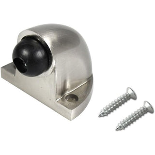 Fermaporta da pavimento in acciaio inox antigraffio con gommino