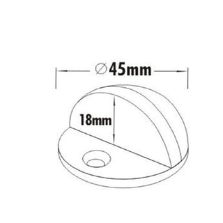 Fermaporta da pavimento in acciaio inox antigraffio con gommino
