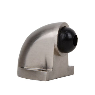 Fermaporta da pavimento in acciaio inox antigraffio con gommino