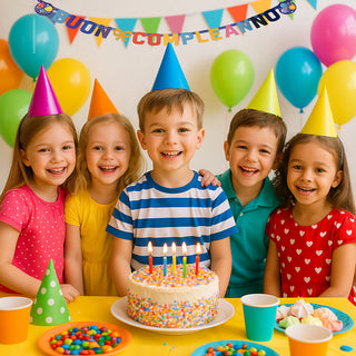 3 festone striscione buon compleanno decorazione feste party