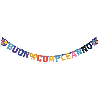 3 festone striscione buon compleanno decorazione feste party