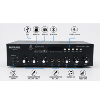 Kit Audio Filodiffusione 120W 2 Casse e Amplificatore  a Parete