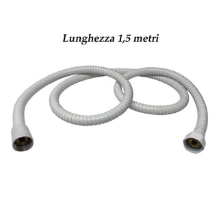 Laccio doccia bianco o nero flessibile 150 cm attacco ½”