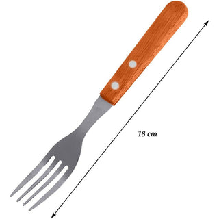 Forchetta da cucina 3 pezzi con manico in legno posate da cucina