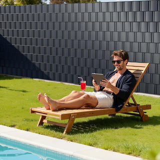 Striscia oscurante frangivista in PVC 19cmx35mt per giardino balcone