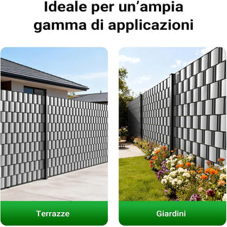 Striscia oscurante frangivista in PVC 19cmx35mt per giardino balcone