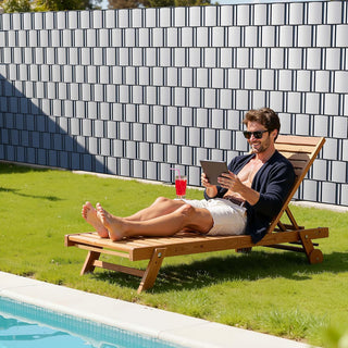 Striscia oscurante frangivista in PVC 19cmx35mt per giardino balcone